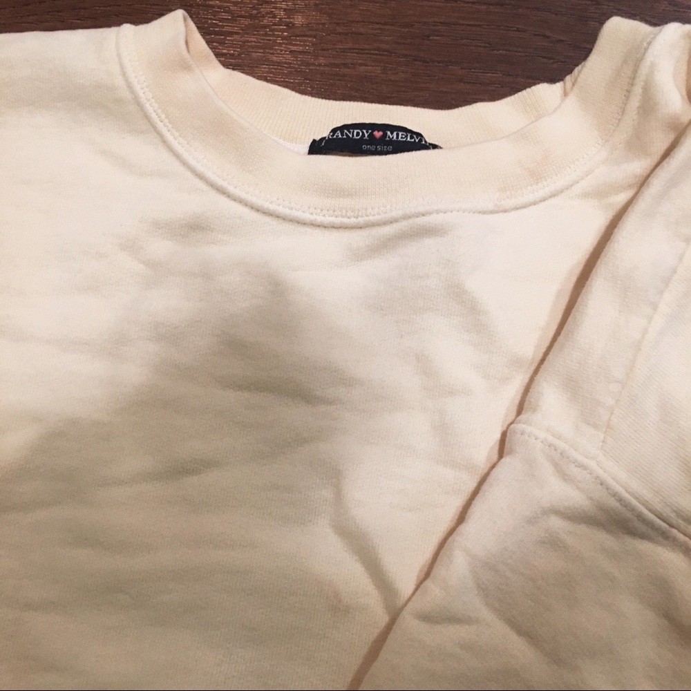Light Pastel Yellow Brandy Crewneck - Picture 2 of 4